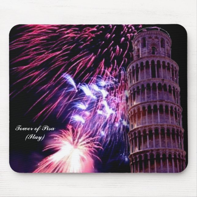 Iluminação FireworksTorre de Pisa Mousepad (Frente)