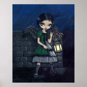 Iluminando o impressão gótico da arte da lantern