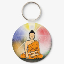 Iluminismo de Buda e Chaveiro de Roda Dharma