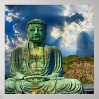 Iluminismo Meditando Arte de Muro Poster Buda