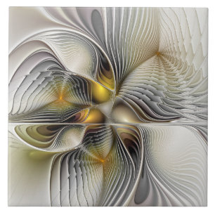 Ilusão Óptica Abstrata Fractal 3D Com Profundidade