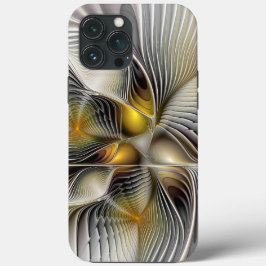 Ilusão Óptica Abstrata Fractal 3D Com Profundidade
