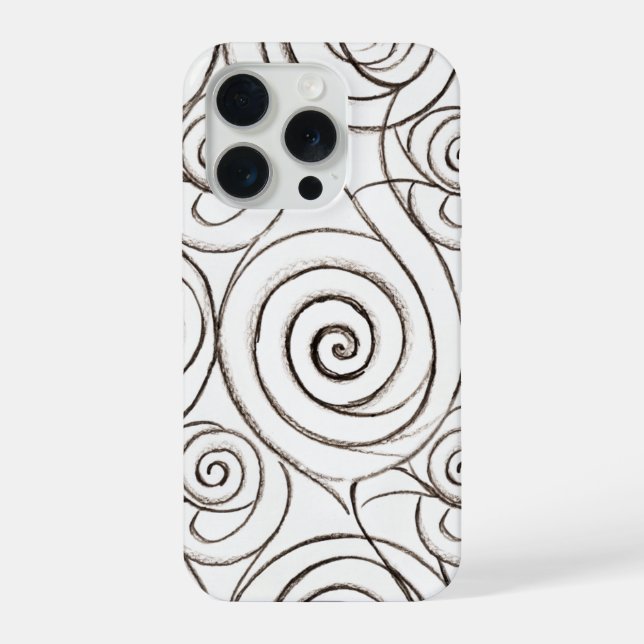 Ilusão Óptica de Tesselação Espiral Monocromática (Verso)
