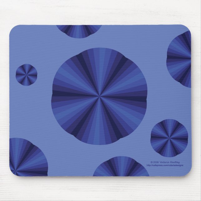 Ilusão Óptica Mousepad Azul (Frente)