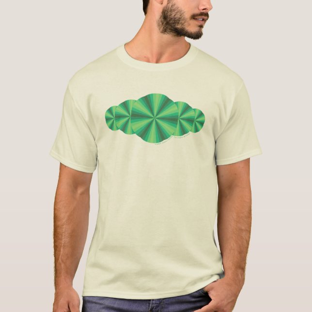 Ilusão Óptica Verde Camiseta de Criança e Bebê Cam (Frente)