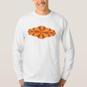 Ilusões Ópticas Camisa Leve Masculina Laranja