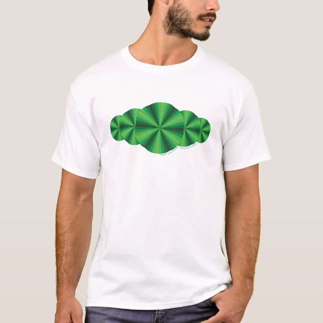 Ilusões Ópticas Camisa Luz de Homens Verdes (Frente)