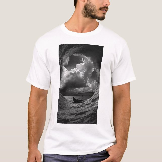 Ilusões Ópticas Camiseta Design de navio (Frente)