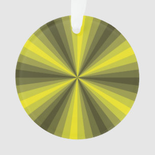 Ilusões Ópticas Ornamento acrílico amarelo