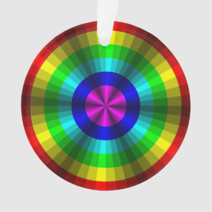 Ilusões Ópticas Ornamento Acrílico Arco-Íris