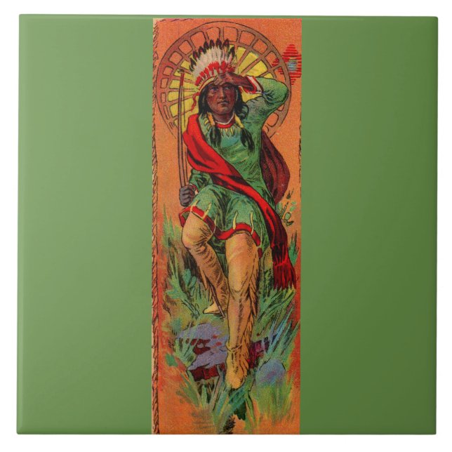 Ilustração 1919 do indiano do nativo americano (Frente)