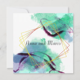 Ilustração abstrata com tinta a álcool, convite