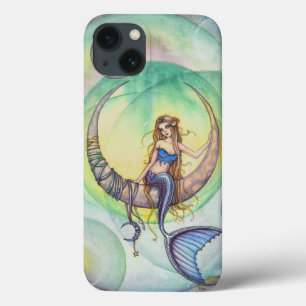 Ilustração Artística de Sereia em Aquarela Lua Cob