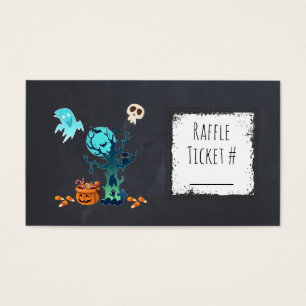 Ilustração assustador do bilhete do Raffle do