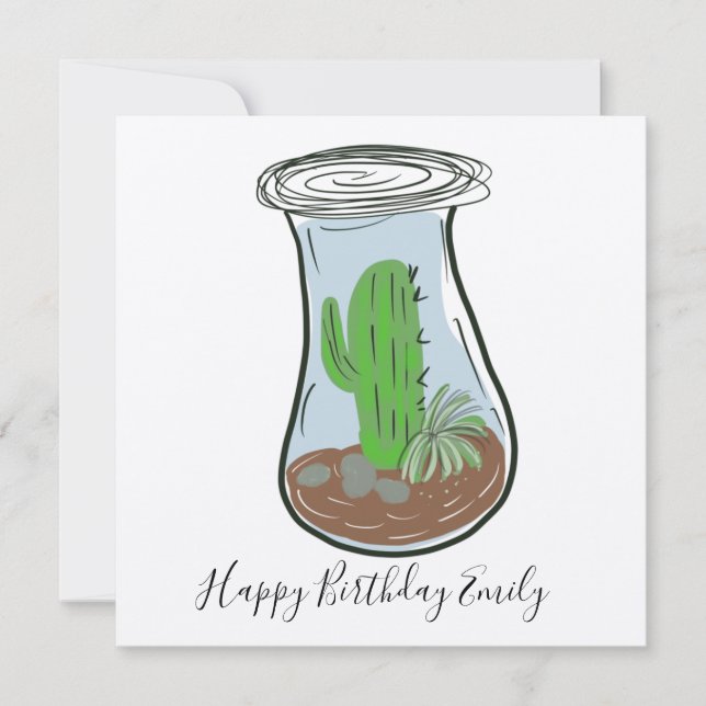 Ilustração Cactus Jar Greenery (Frente)