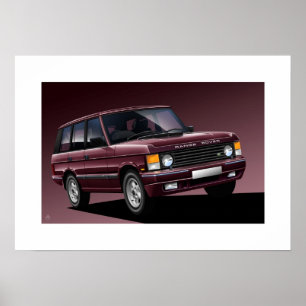 Ilustração clássica do poster de Range Rover