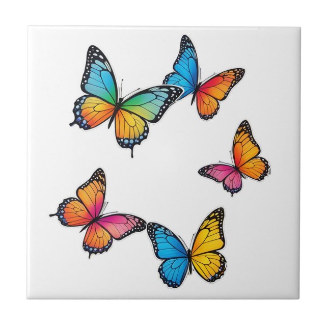 Ilustração Colorida da Borboleta (Frente)