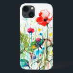 Ilustração Colorida de Flores de Cores d'Água<br><div class="desc">Ilustração de coloração aquosa de flores legal coloridas</div>