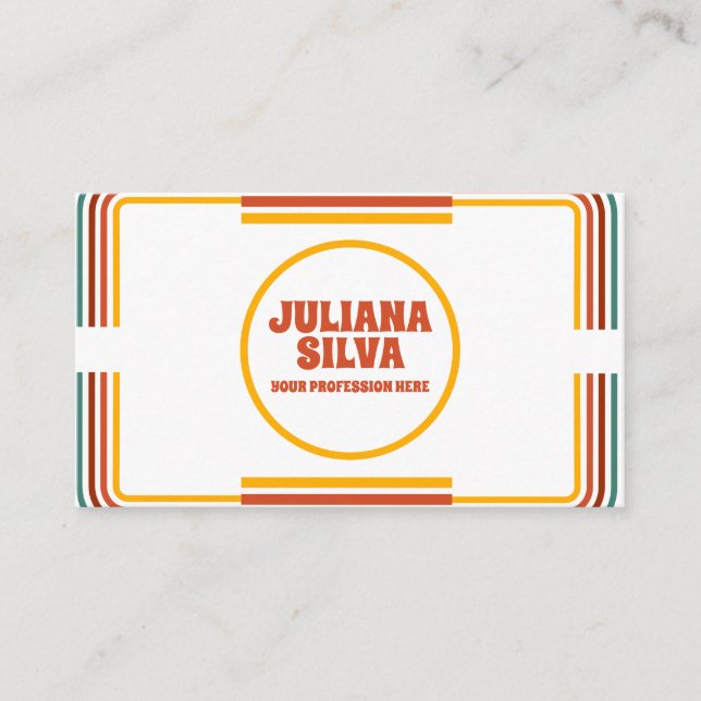 Ilustração Colorida Verde com Cartão de visita QR (Frente)