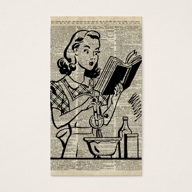 Ilustração da cozinhar sobre a antiga página do li (Frente)