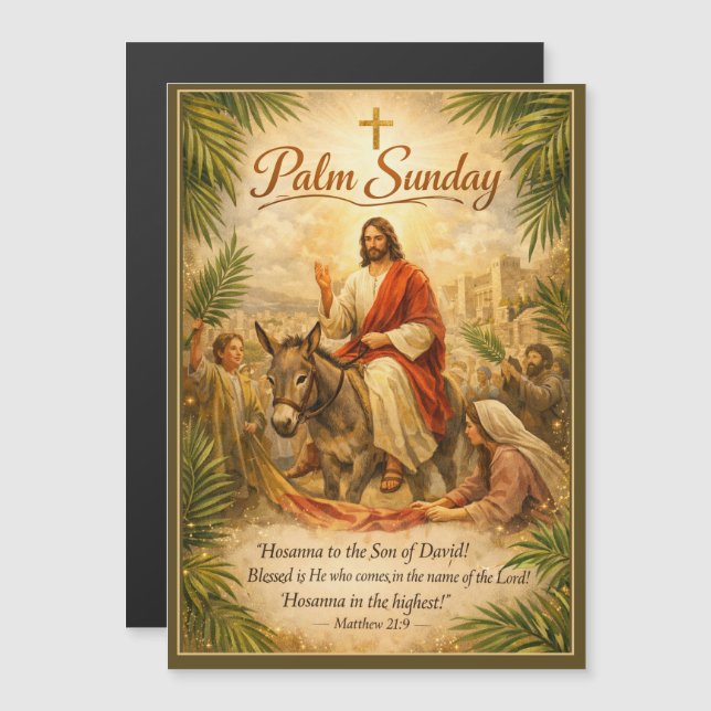 Ilustração da Entrada Triunfal do Domingo de Ramos (Frente/Verso)