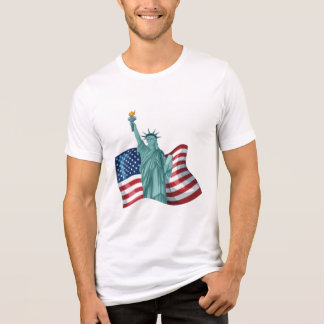 Ilustração da Estátua da Liberdade com a Bandeira