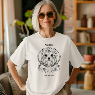Ilustração da Linha Preta do Retrato Maltês