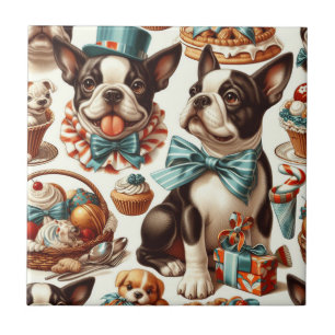 Ilustração da Portadora de Boston Cute