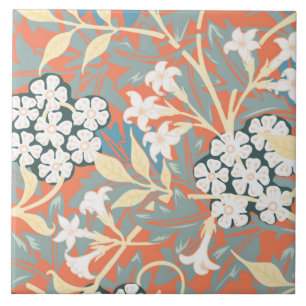 Ilustração da safra do azul-jasmim/bege