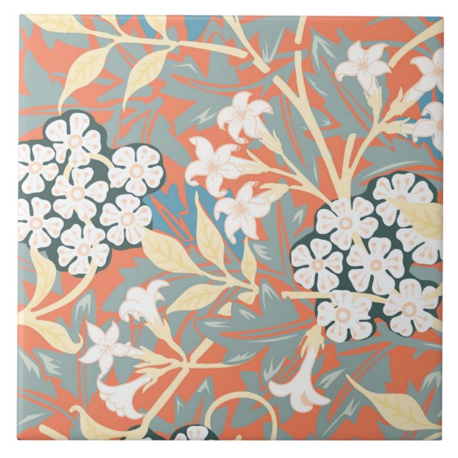 Ilustração da safra do azul-jasmim/bege (Frente)