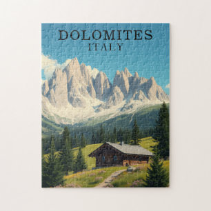 Ilustração das Dolomitas Itália Quebra-Cabeça de V