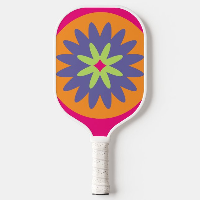 ilustração das formas florais laranja e rosa (Front)