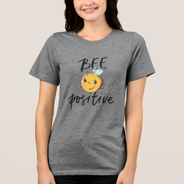 Ilustração de Abelha Bumblebee Fofa e Positiva (Frente)
