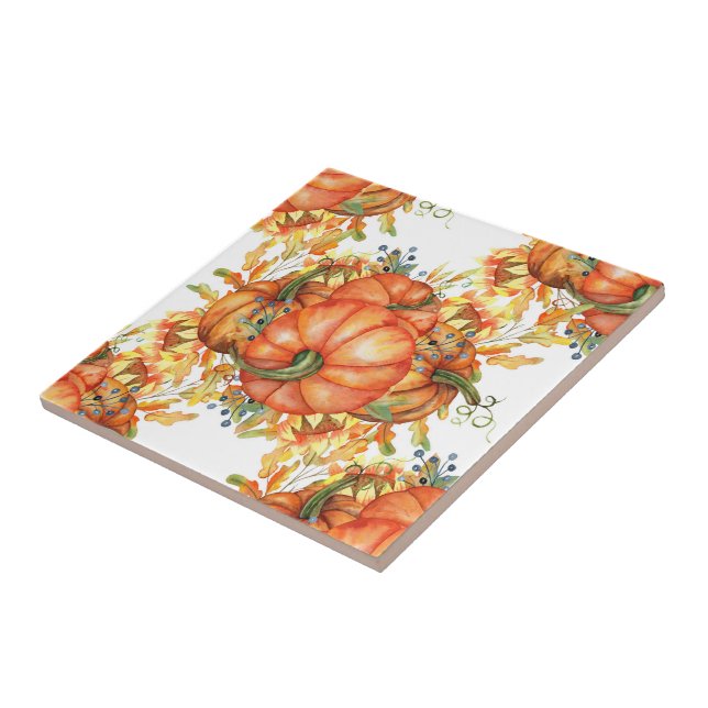 Ilustração de Abóbora Laranja de Outono (Lateral)