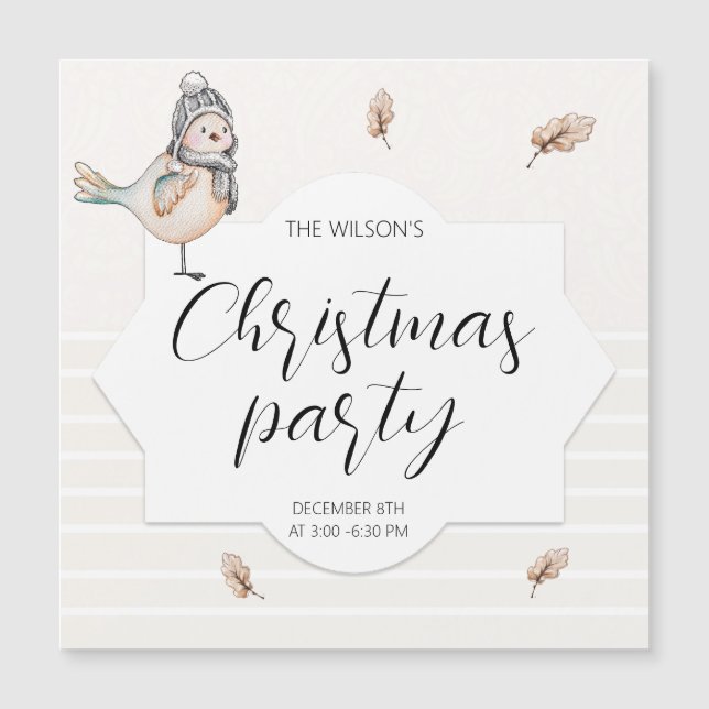 Ilustração de Aquarela de Inverno Bonito (Frente)