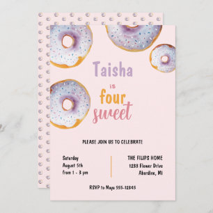 Ilustração de Aquarela de Rosquinha Doce