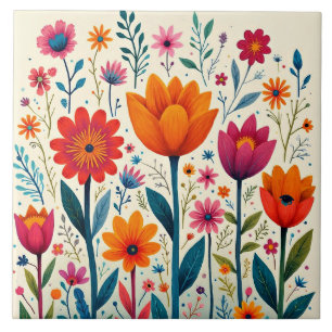 Ilustração de Arte de Flor Colorida,