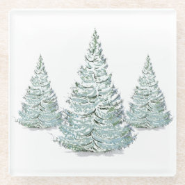 Ilustração de Árvores de Estirpe Cobertas por Neve