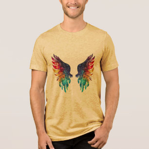 Ilustração de Asa Vibrante Camiseta de Fantasia Es