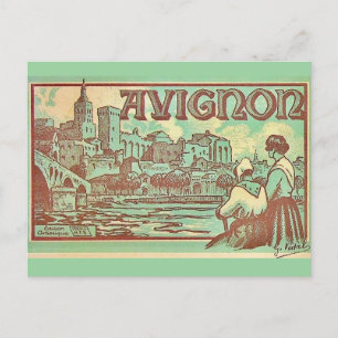 Ilustração de Avinhão França Cartão Postal