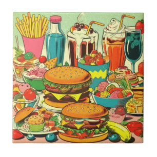 Ilustração de banda desenhada na Comida