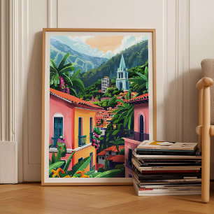 Ilustração de Bogotá Colômbia Impressão de Viagem 