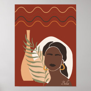 Ilustração de Boho, Poster de Tons Terrenos