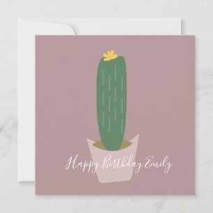 Ilustração de Bolo de Aniversário de Cacto
