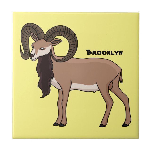 Ilustração de cabra Mouflon (Frente)