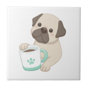 Ilustração de Cachorro e Caneca