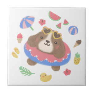 Ilustração de Cachorro Espanhol de Verão