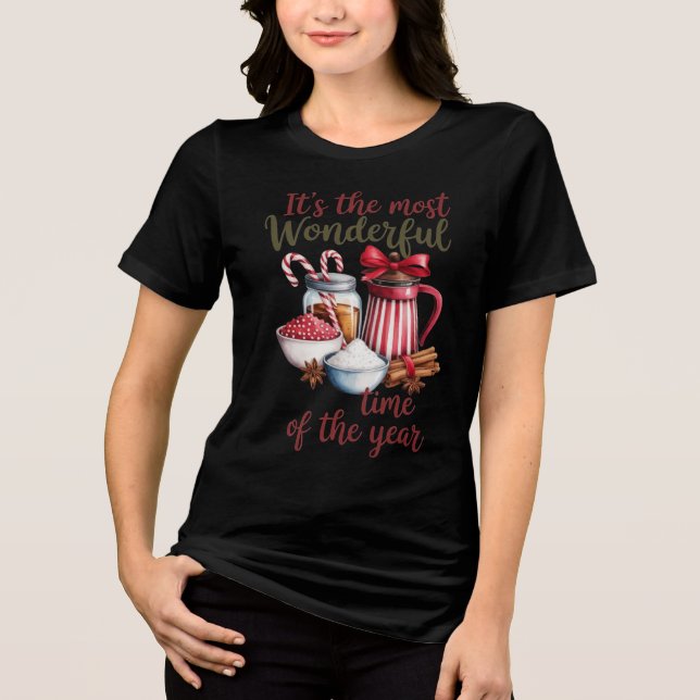 Ilustração de Café de Natal e Bastão de Doces  (Frente)