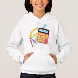Ilustração de Calculadora Fofa e Materiais Escolar