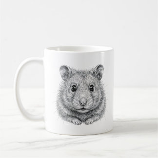 Ilustração de Caneca de Café de Hamster Afetuoso